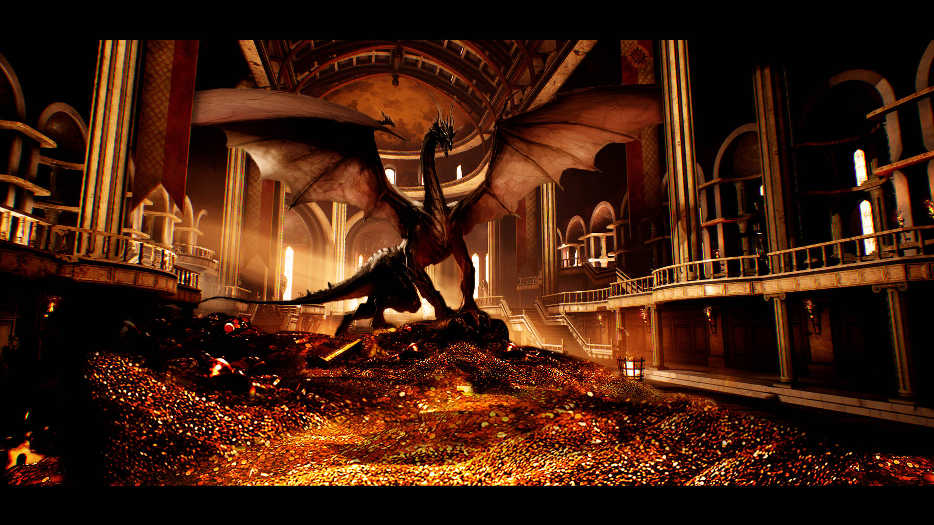 Cuevadel Dragón Dorado Fondo de pantalla