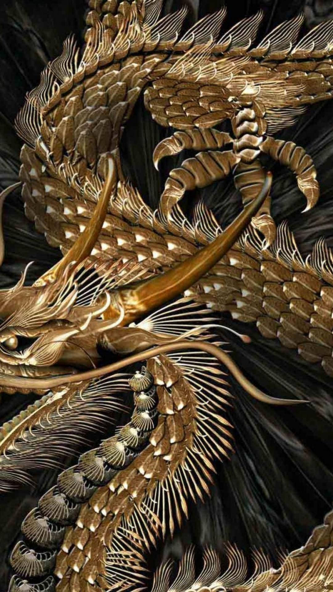 Gold Dragon Scales Wallpaper