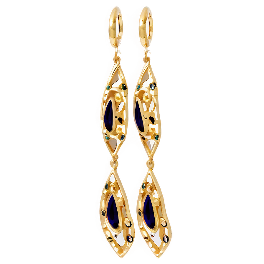Gold Earring Set Png Nkw PNG