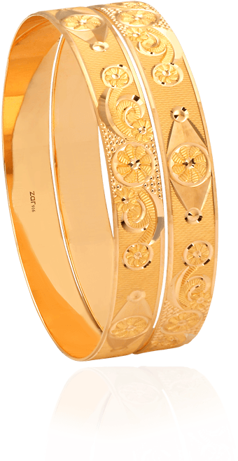 Gold Embossed Bangle Design PNG