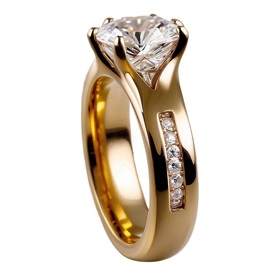 Gold Engagement Ring Png 19 PNG