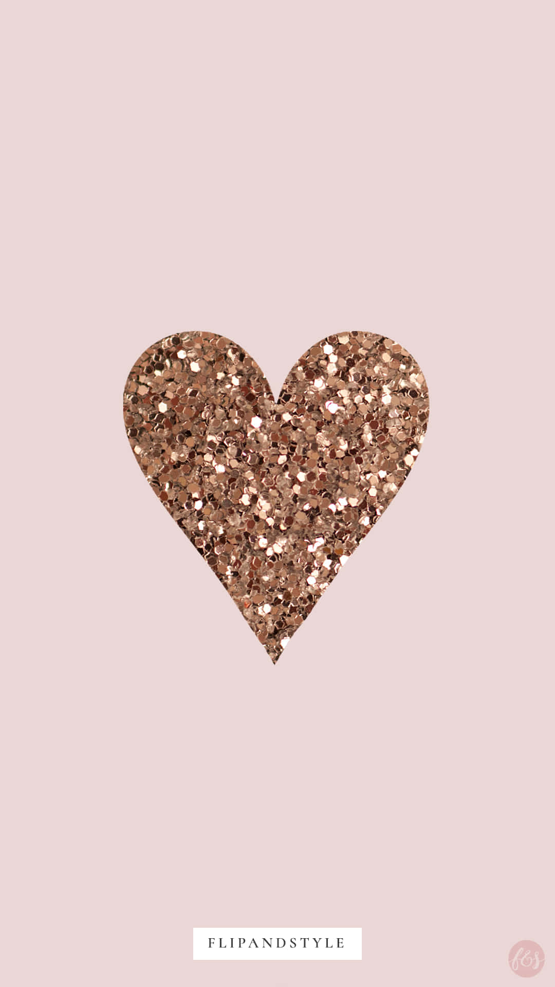 A Heart Made Of Gold Glitter On A Pink Background Wallpaper