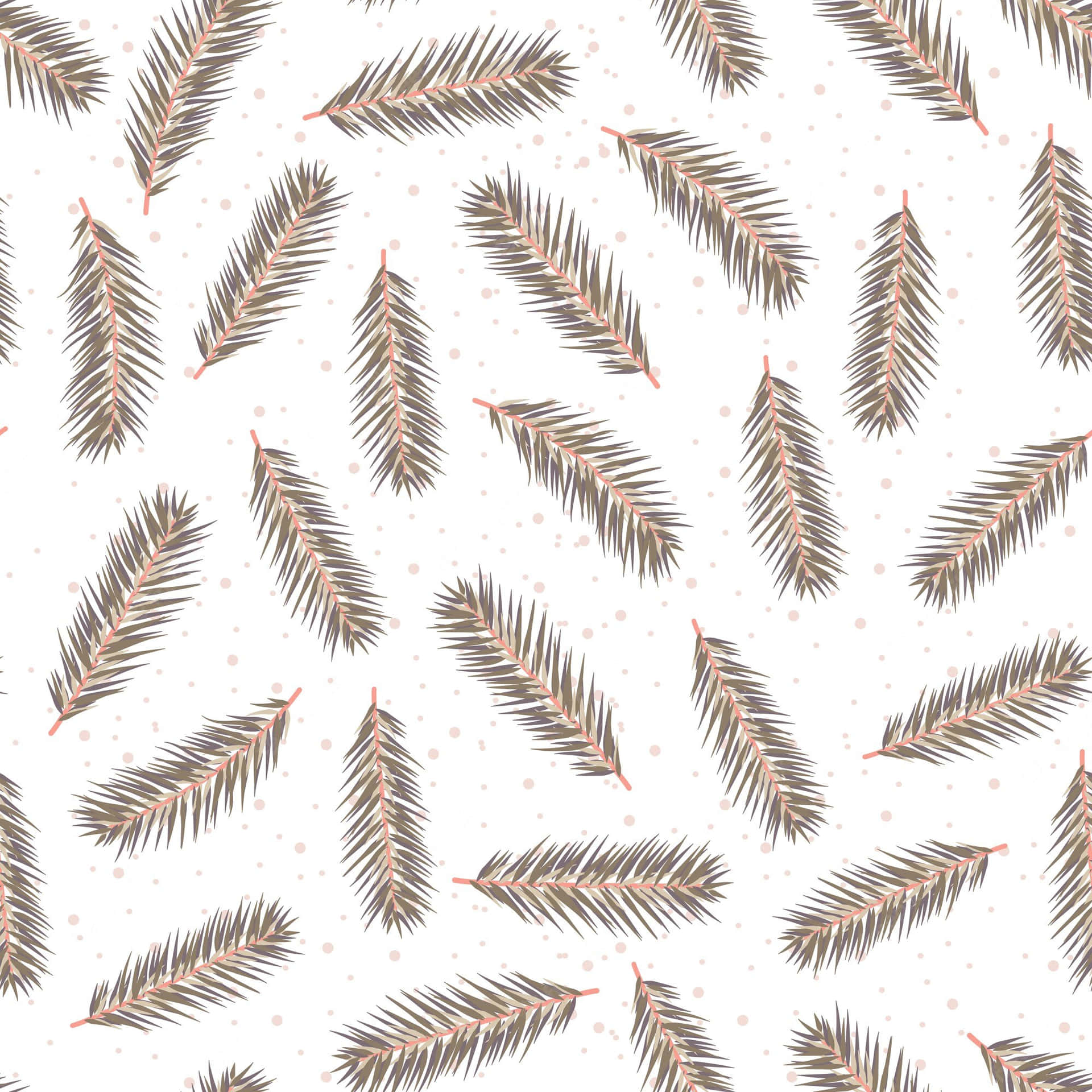 A Seamless Pattern Of Pine Branches Wallpaper