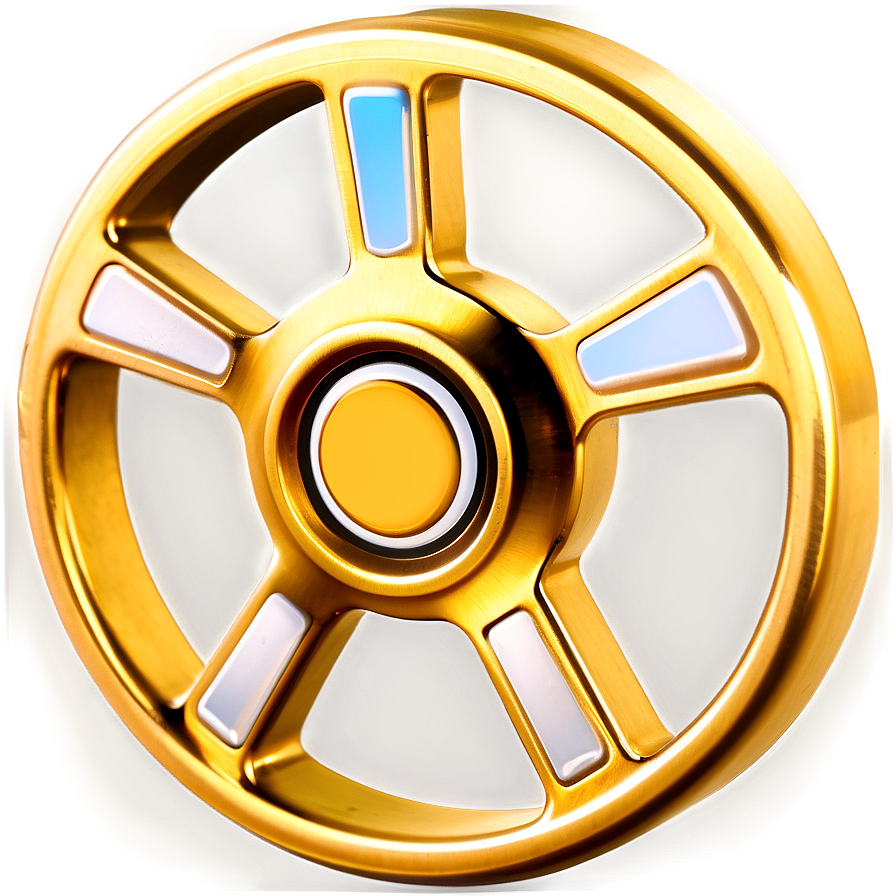 Gold Fidget Spinner Png 06202024 PNG