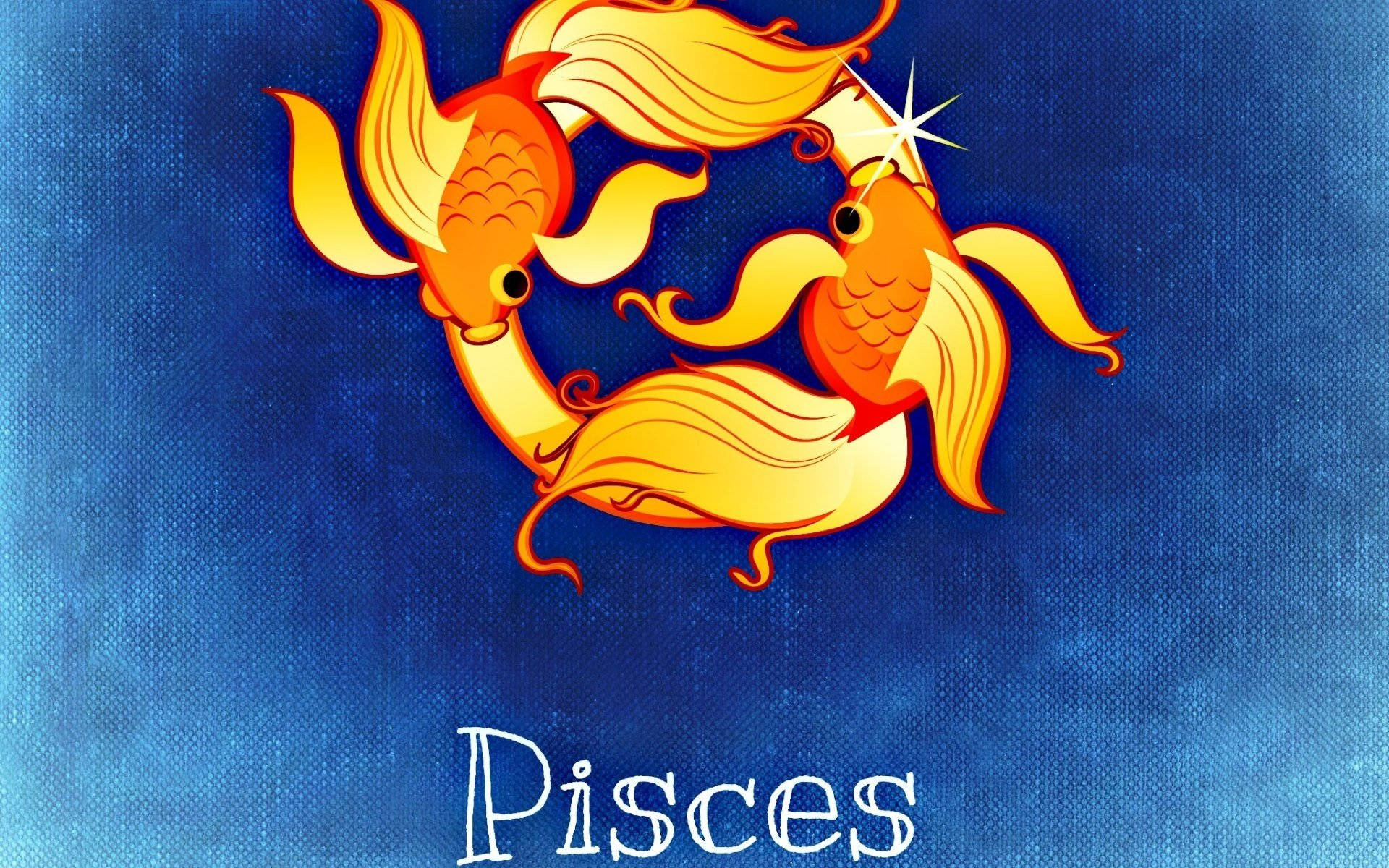 Guldfiskfisk Stjärnbilden Pisces Symbol. Wallpaper