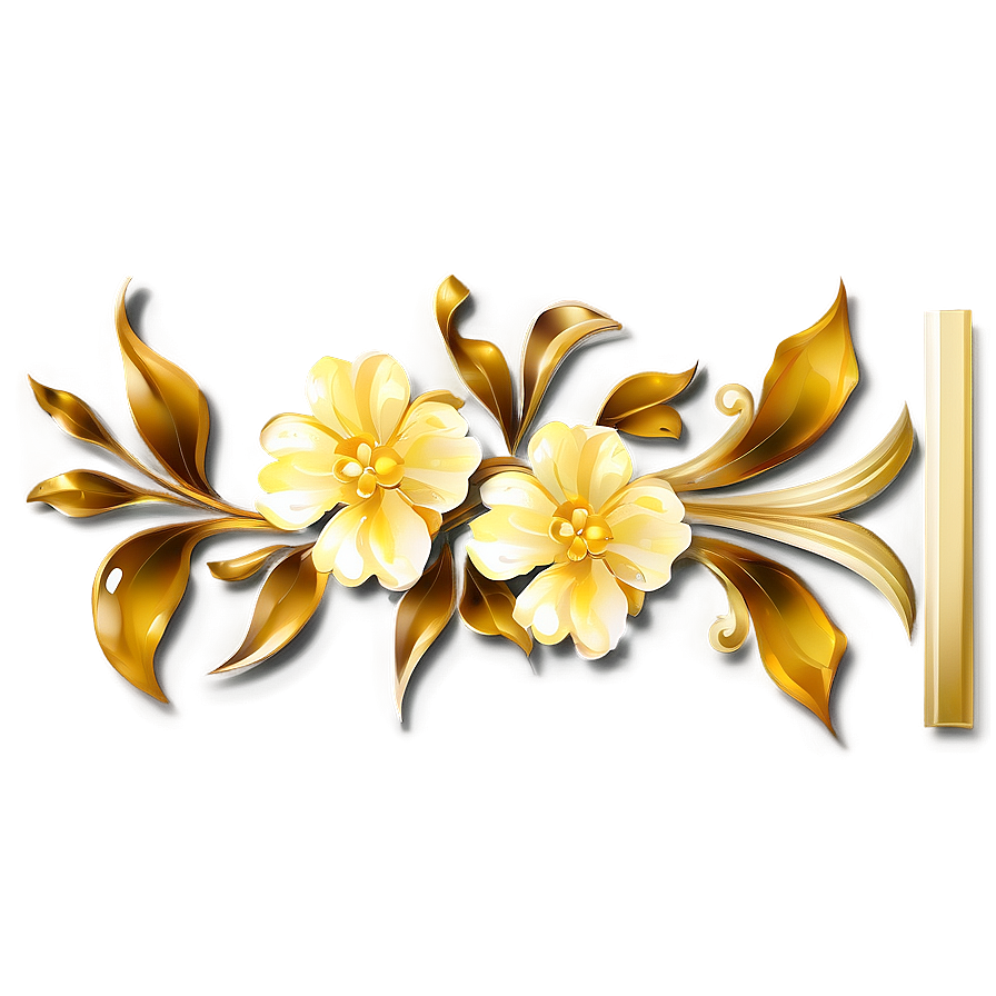 Gold Floral Pattern Png 83 PNG