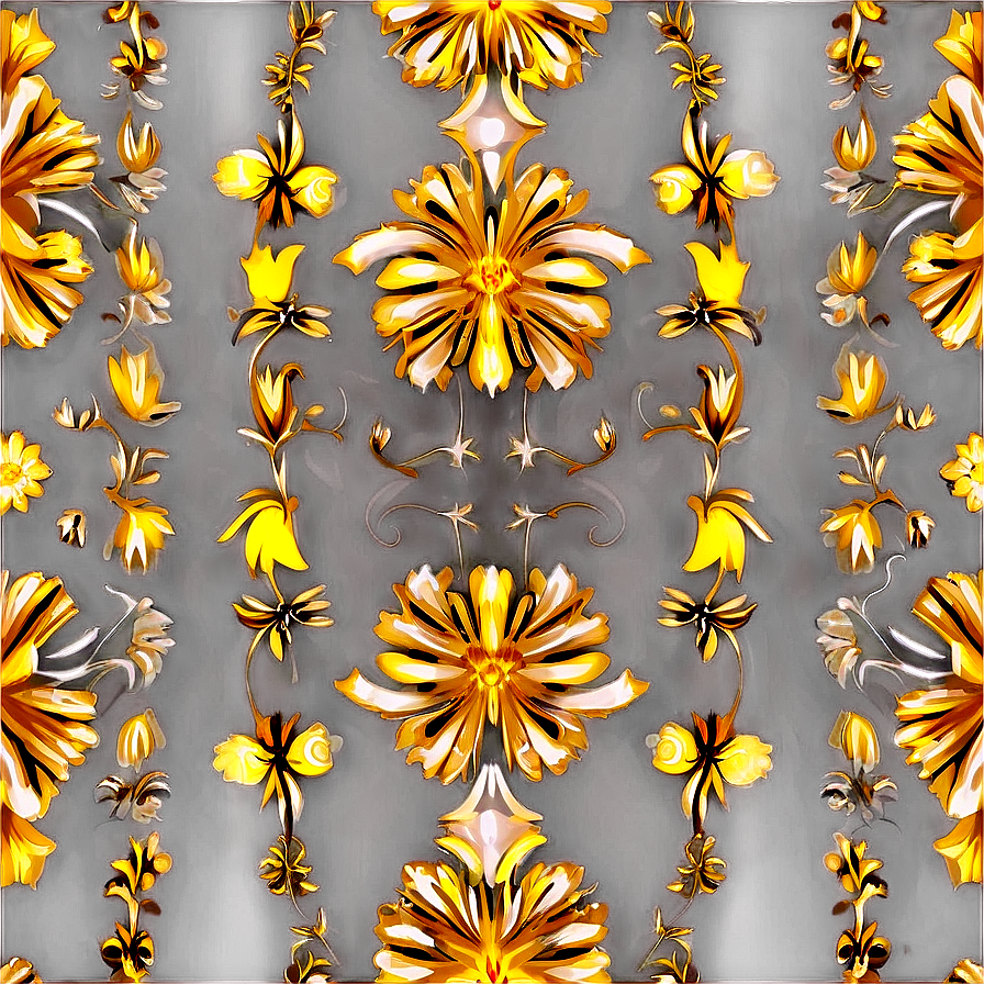 Gold Floral Pattern Png Lut PNG