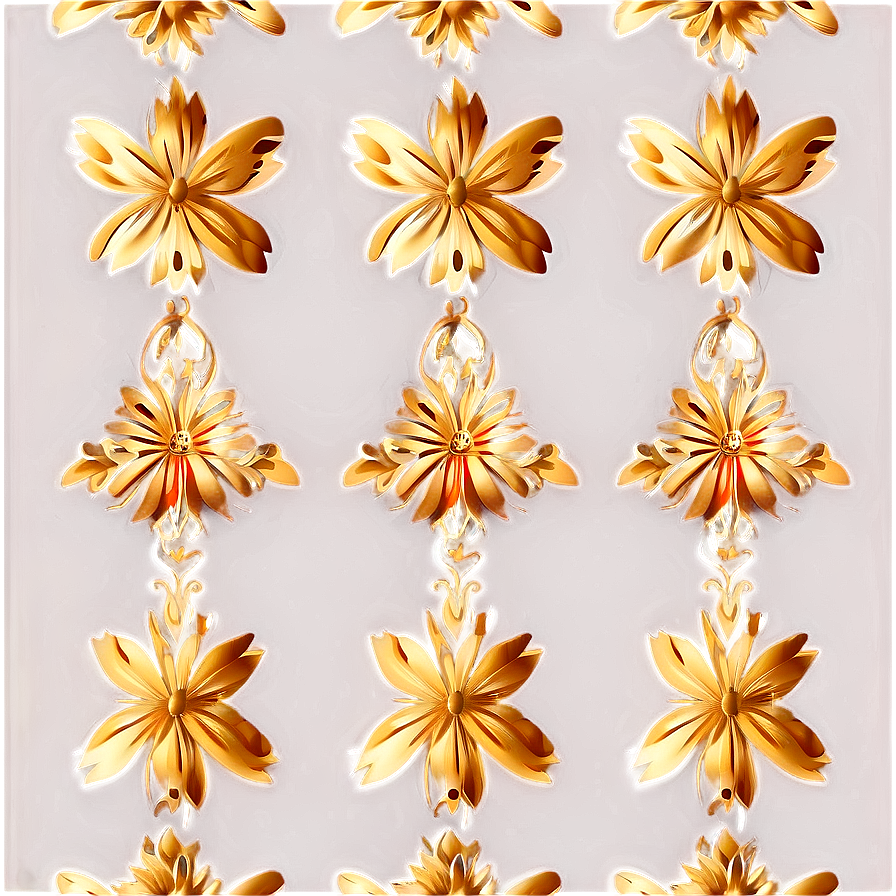 Gold Floral Pattern Png Nsd94 PNG
