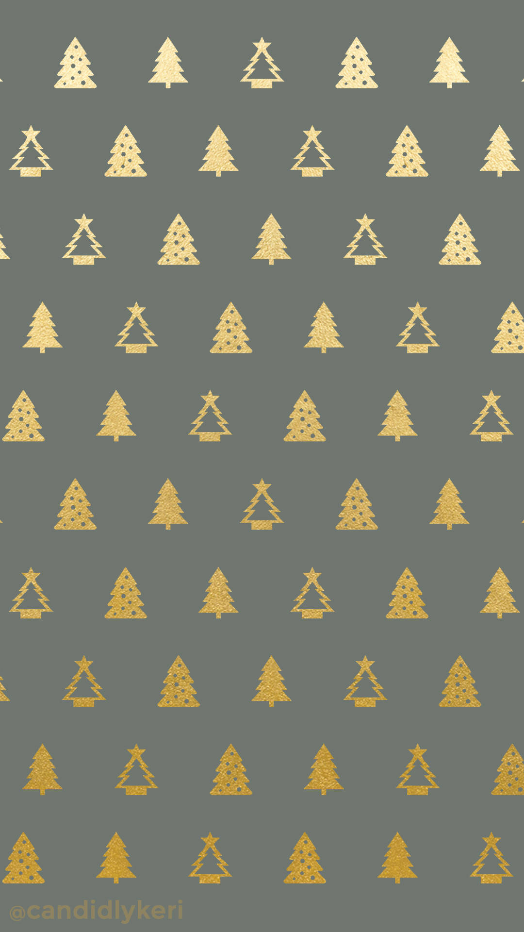 Gold Foil Christmas Tree Pattern