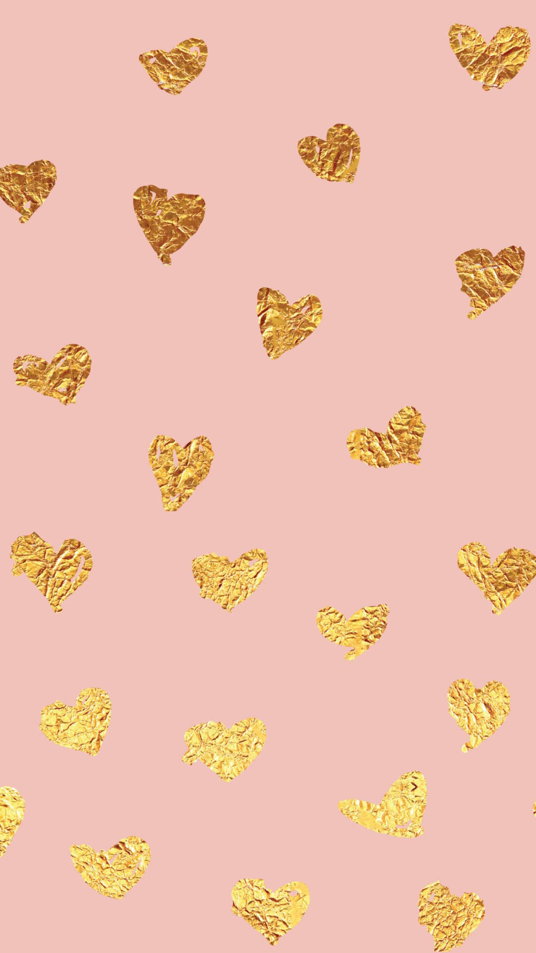Gold Foil Heart Shapes