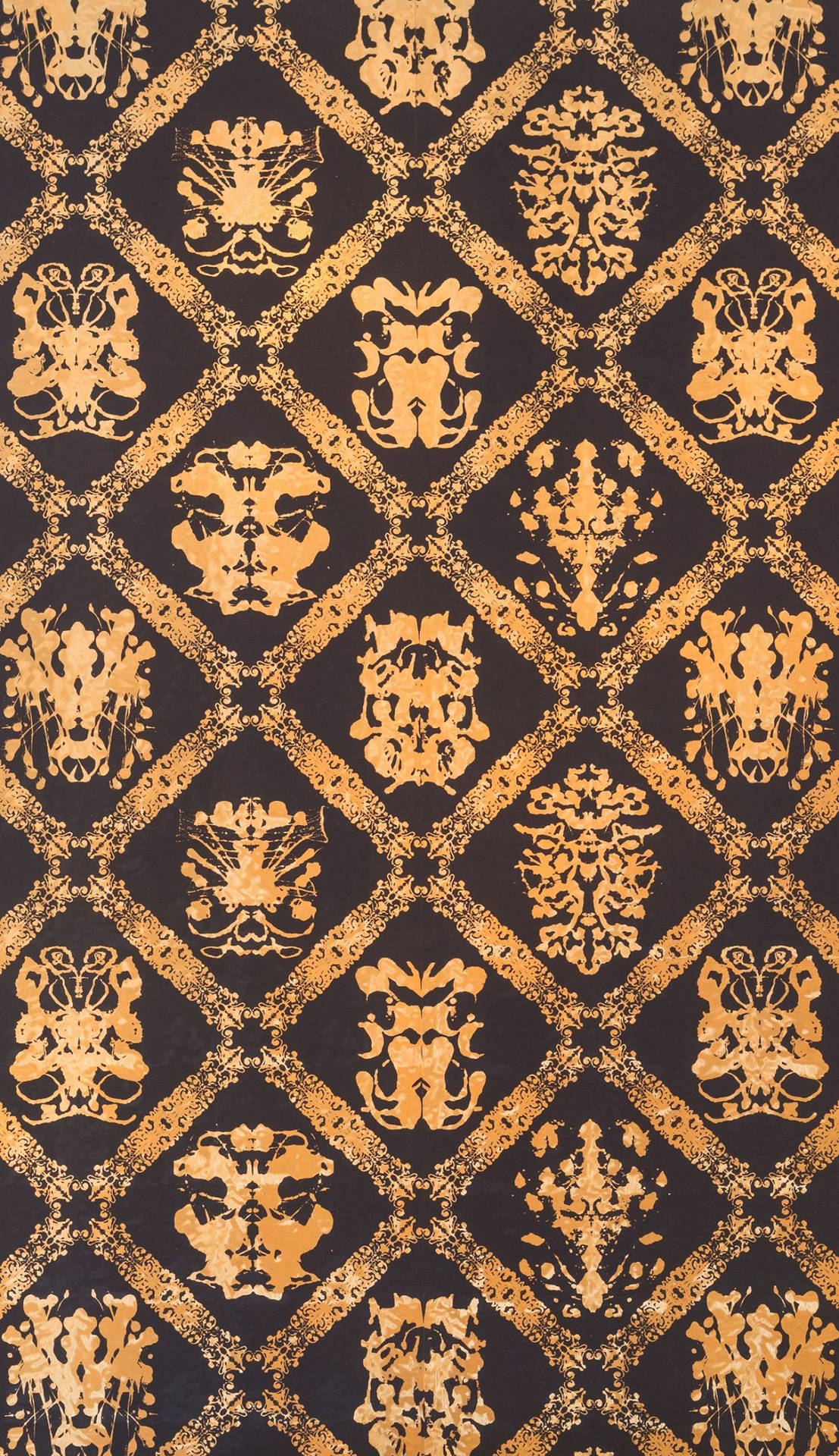 Gold Foil With Rorschach Pattern