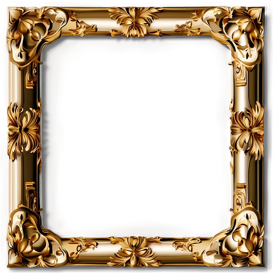 Gold Frame With Shadow Png 8 PNG