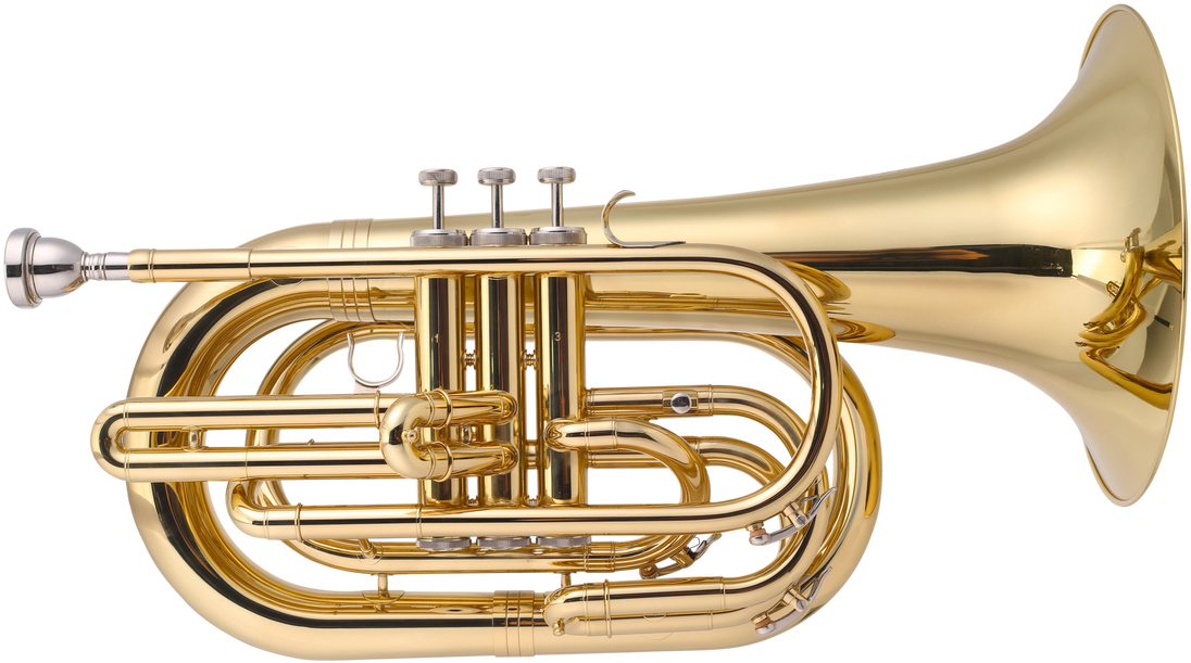 Gold French Horn Instrument PNG