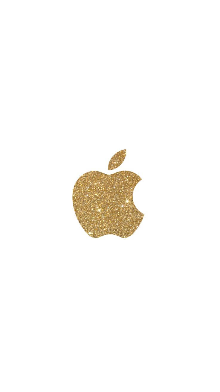 Gold Glitter Apple Wallpaper