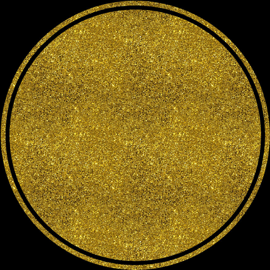 Gold Glitter Circle Texture PNG