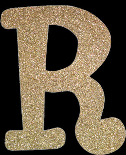 Gold Glitter Letter R PNG