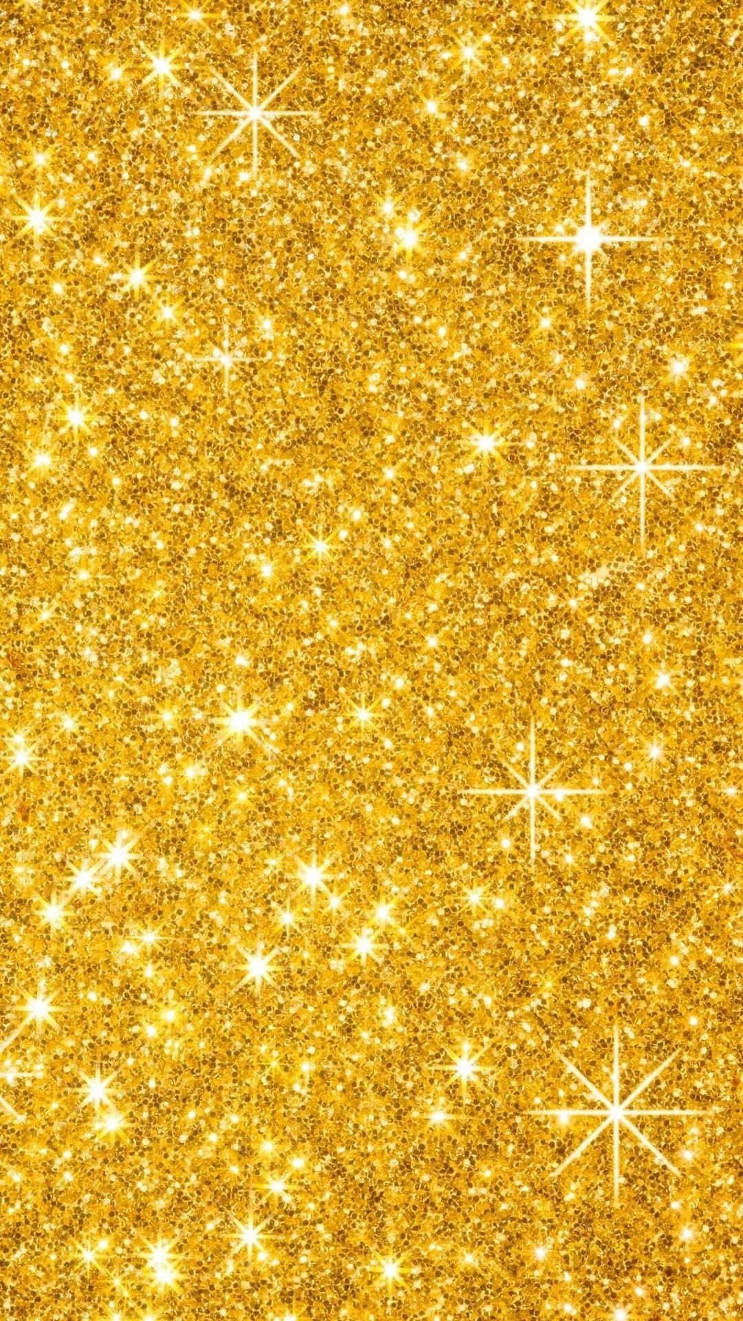 Twinkling Gold Glitter Picture