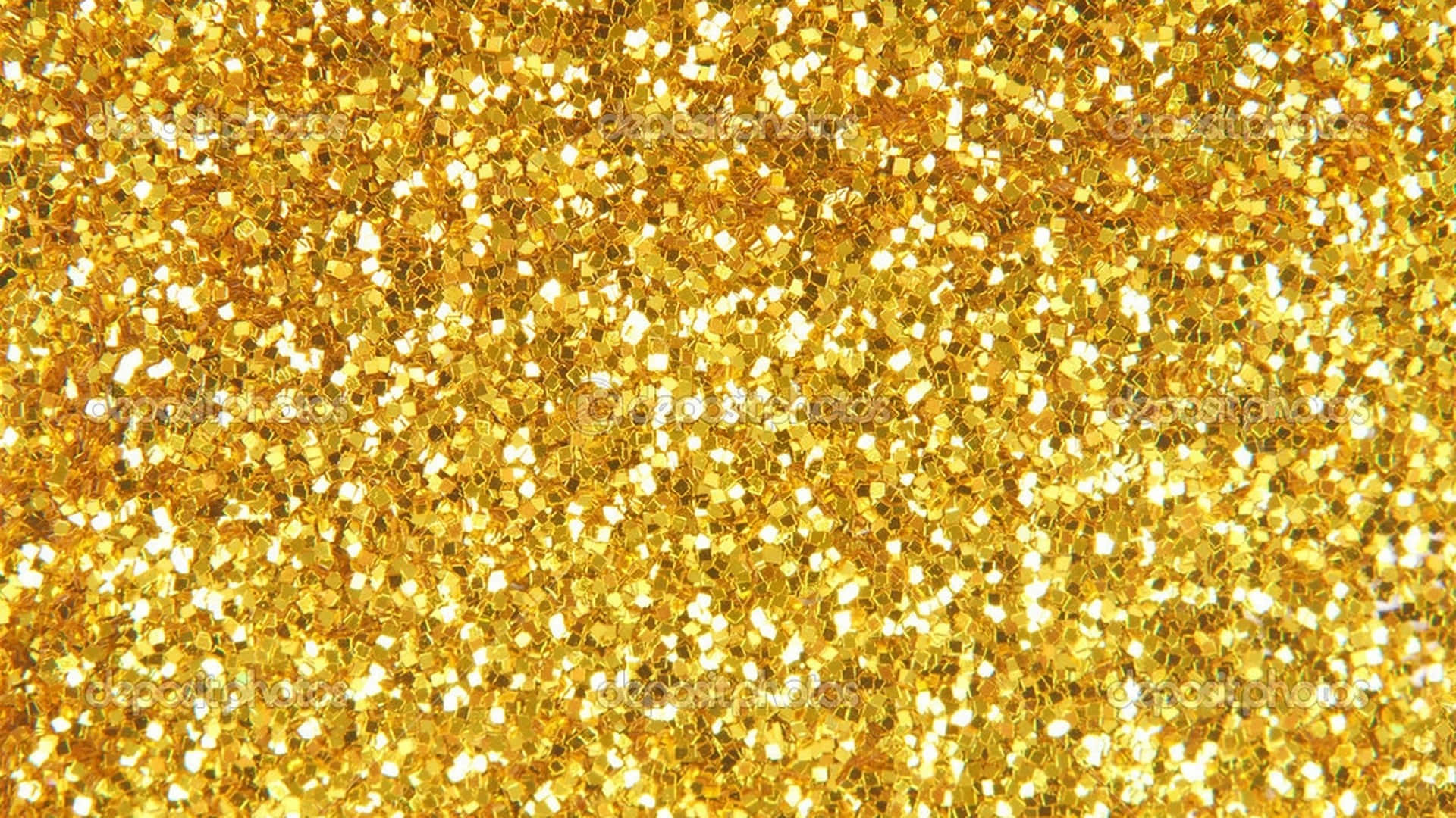 Enchanting Display of Gold Glitter