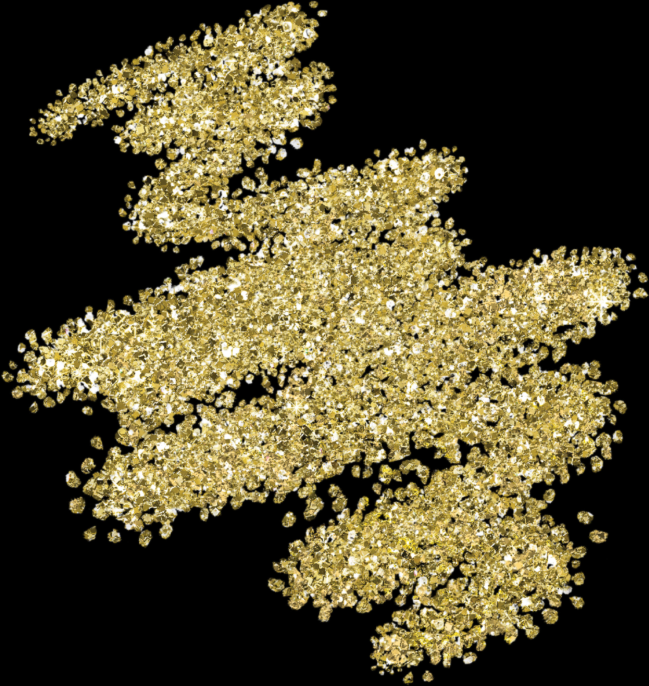 Gold Glitter Texture Sprinkles PNG