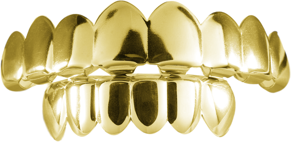 Gold Grillz Dental Fashion PNG