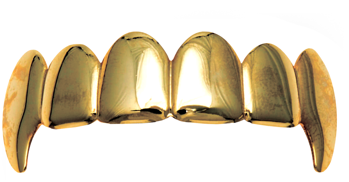 Gold Grillz Dental Jewelry PNG