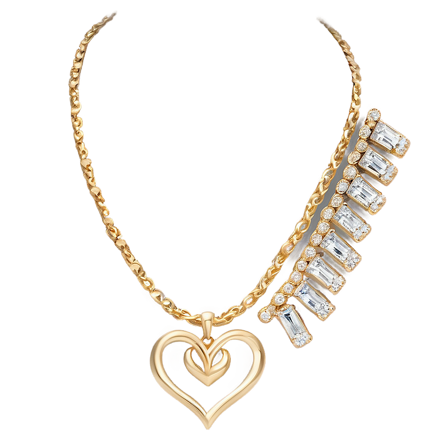 Gold Heart Pendant Png 11 PNG