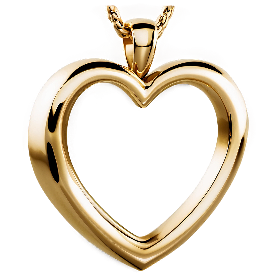 Gold Heart Pendant Png Hxu49 PNG