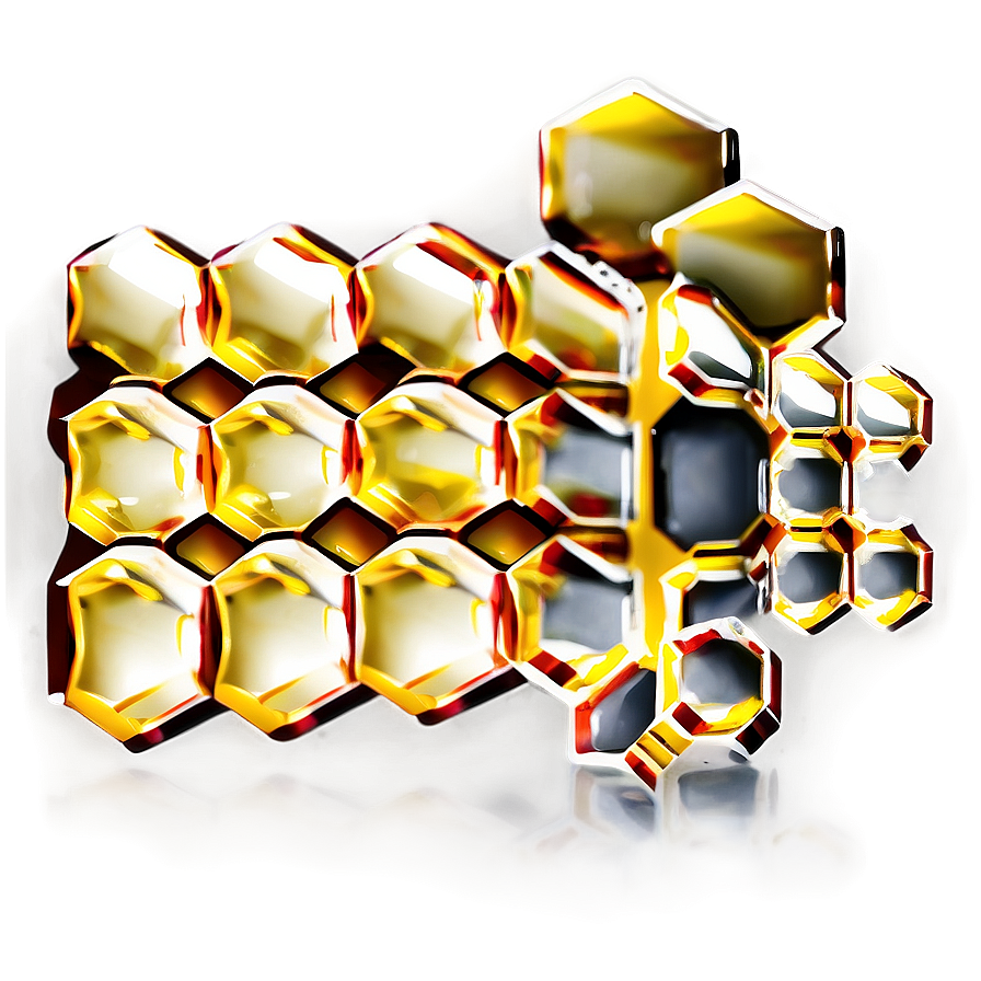 Gold Hexagon Pattern Png Pcu62 PNG