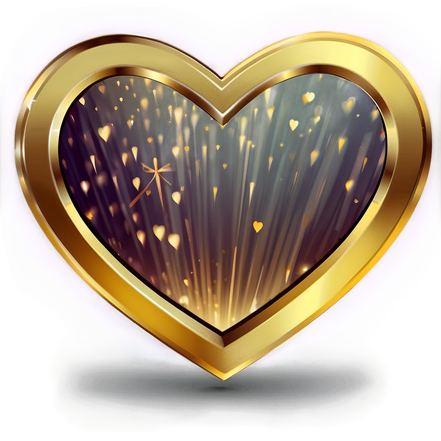 Gold Instagram Heart Png Kmp PNG