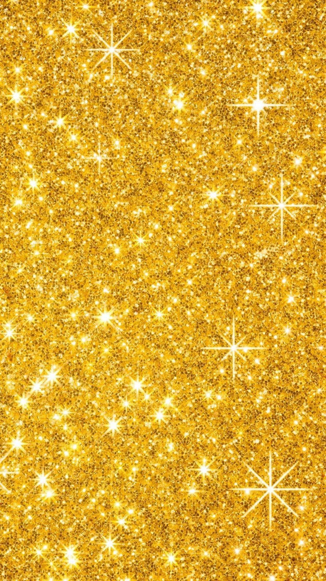 Gold IPhone Stars And Sparkles Wallpaper