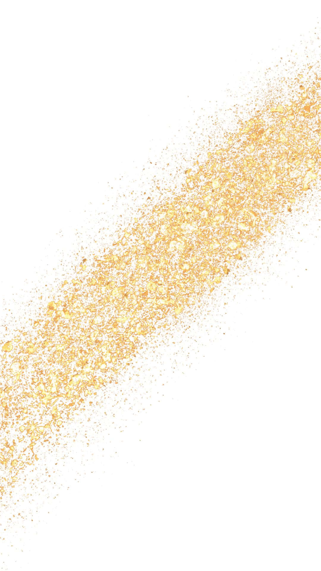 Gold Glitter Splatter On A White Background Wallpaper