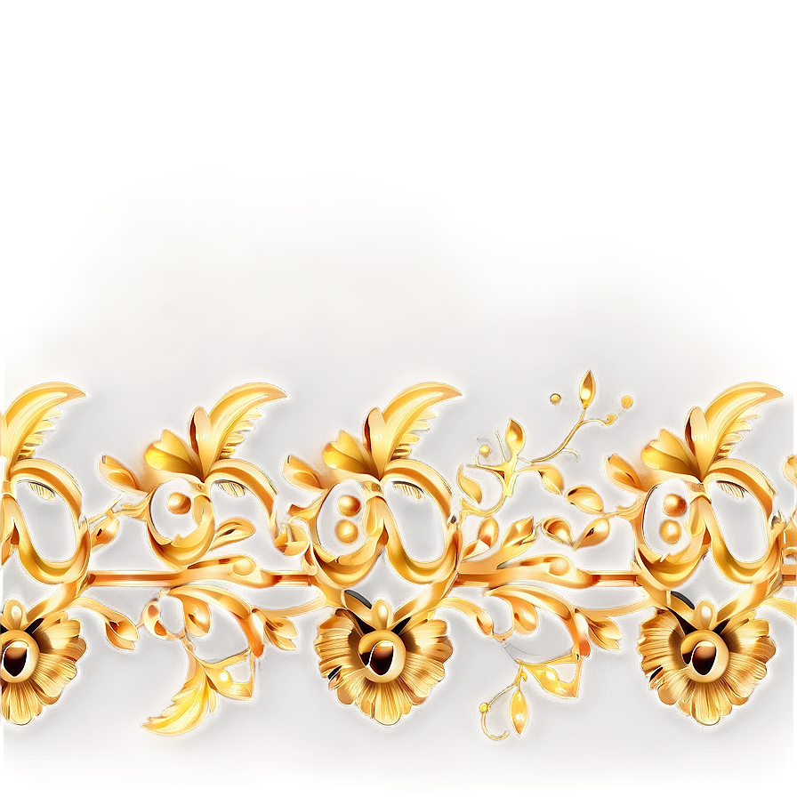 Gold Lace Border Png 06262024 PNG