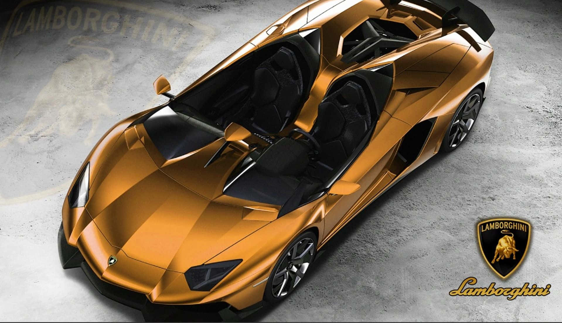 Genießeden Luxus Eines Goldenen Lamborghinis. Wallpaper