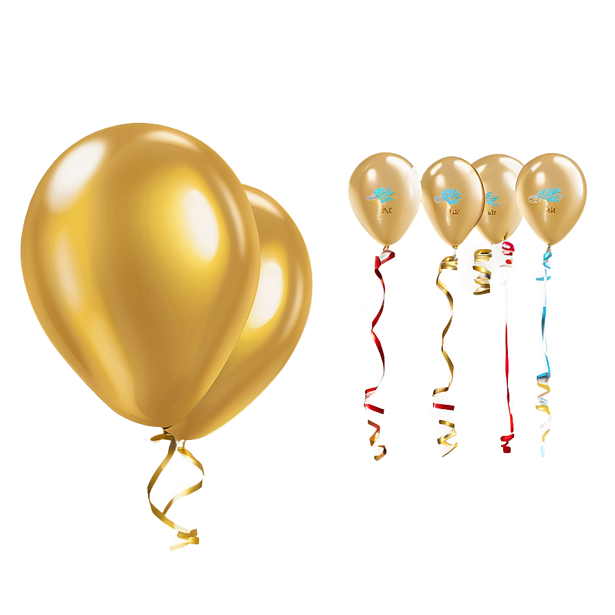 Download Gold Latex Balloons Png 05252024 