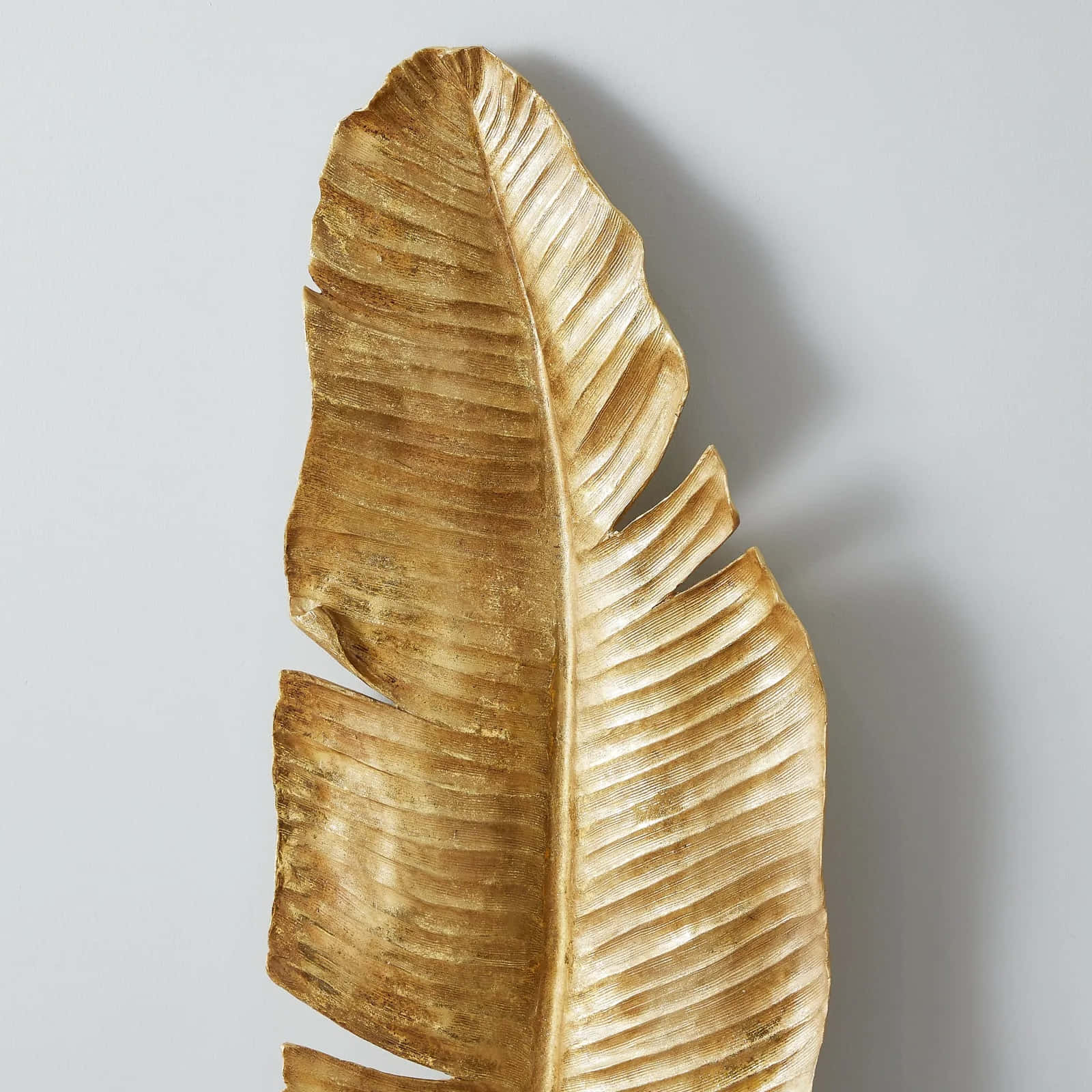 Gouden Blad Bananenblad Sculptuur Achtergrond