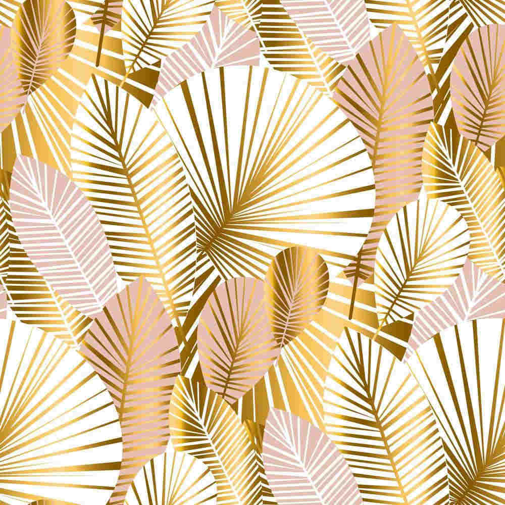 Gold Leaf Pattern Design Wallpaper