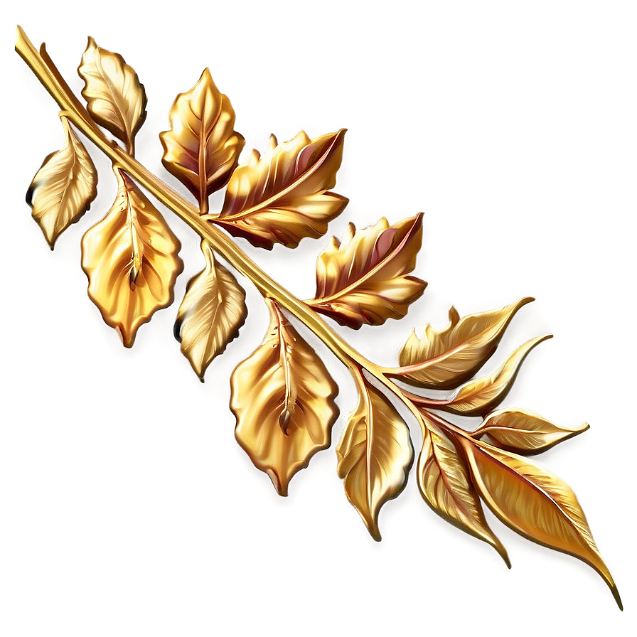 Gold Leaves Border Png 14 PNG