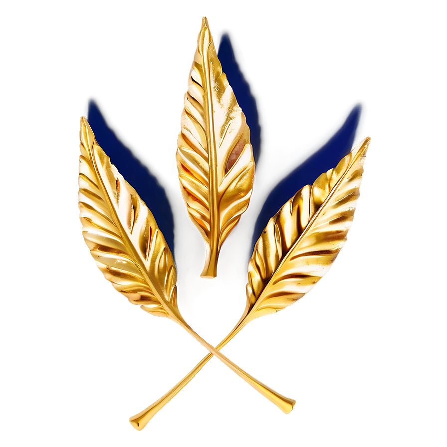 Gold Leaves C PNG