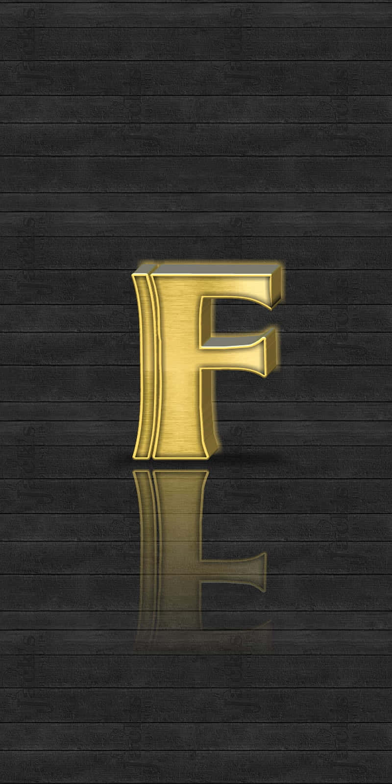 Gold Letter F Initial Wallpaper