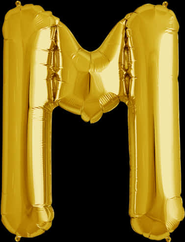 Gold Letter M Balloon PNG