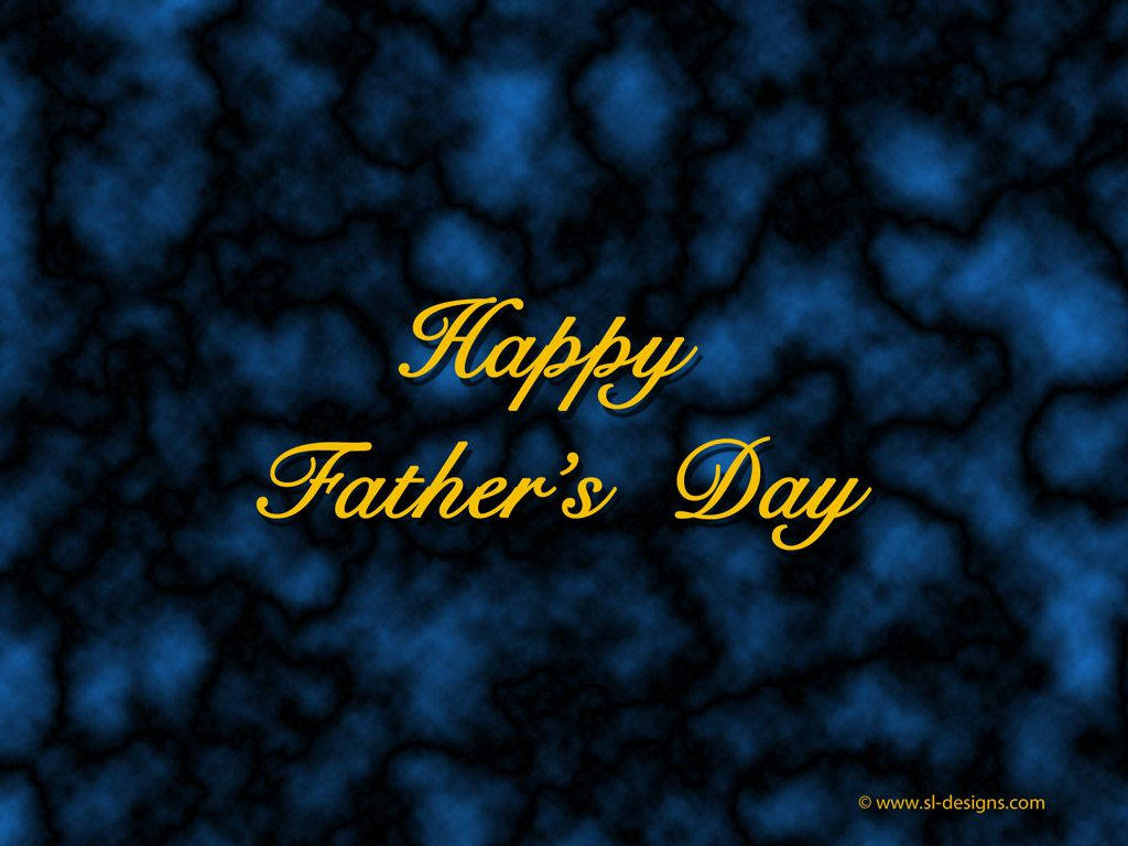 Celebrate Father's Day with Gold Letters Wallpaper