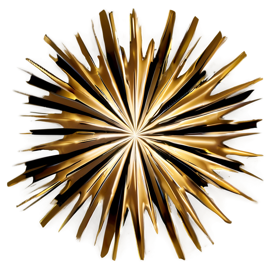Gold Line Sunburst Pattern Png 06122024 PNG