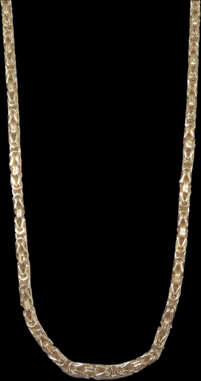 Gold Link Chain Necklace PNG