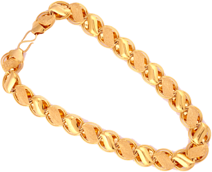 Gold Link Chain Transparent Background PNG