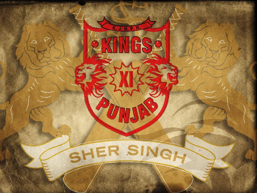 Gold Lions Symbol Punjab Kings Wallpaper