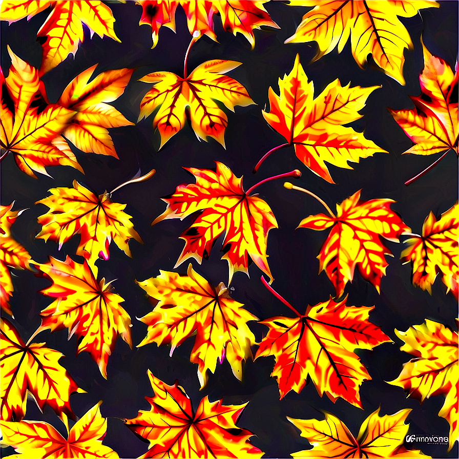 Gold Maple Leaves Png Vsl PNG