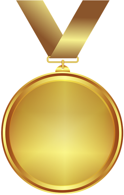 Gold Medal Vector Illustration PNG