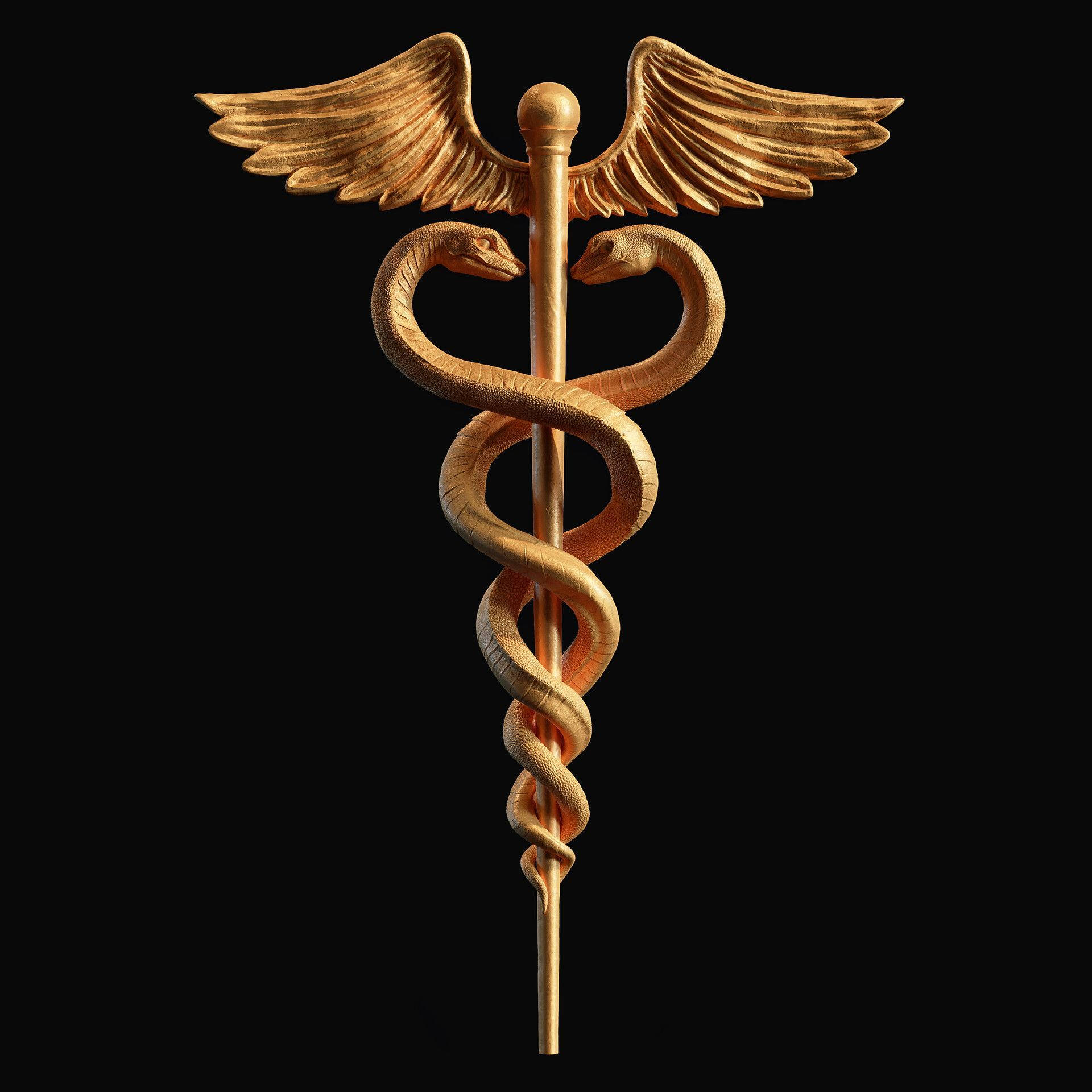 Gold Medical Symbol Wallpaper