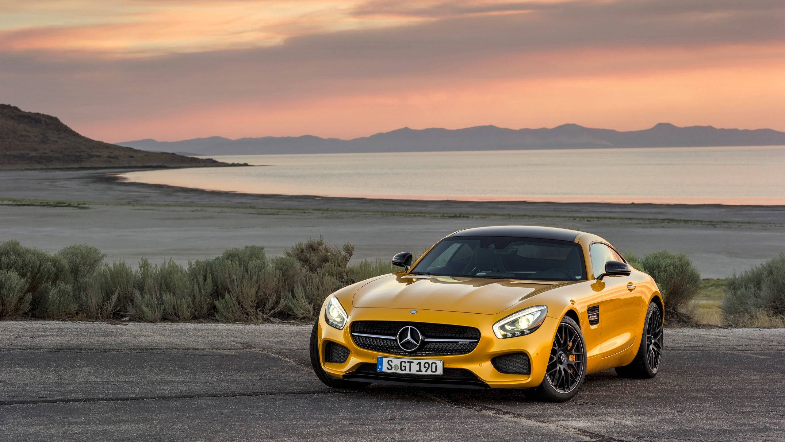 Gold Mercedes-Benz Luxury Car HD Wallpaper