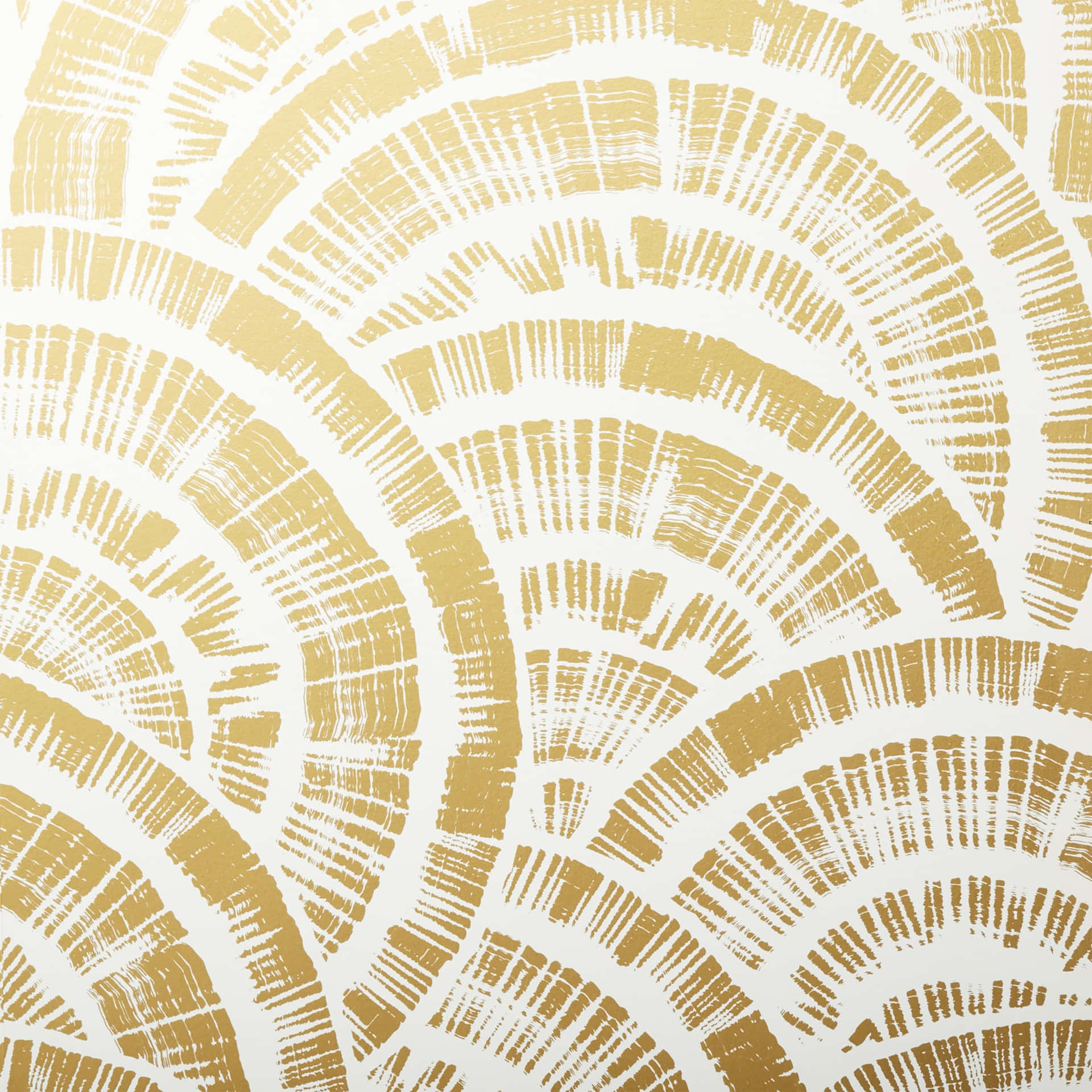 Round Shapes Of White And Gold Metallic Background